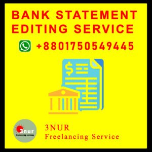 Bank statement editing service