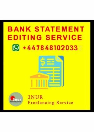 Bank statement editing services