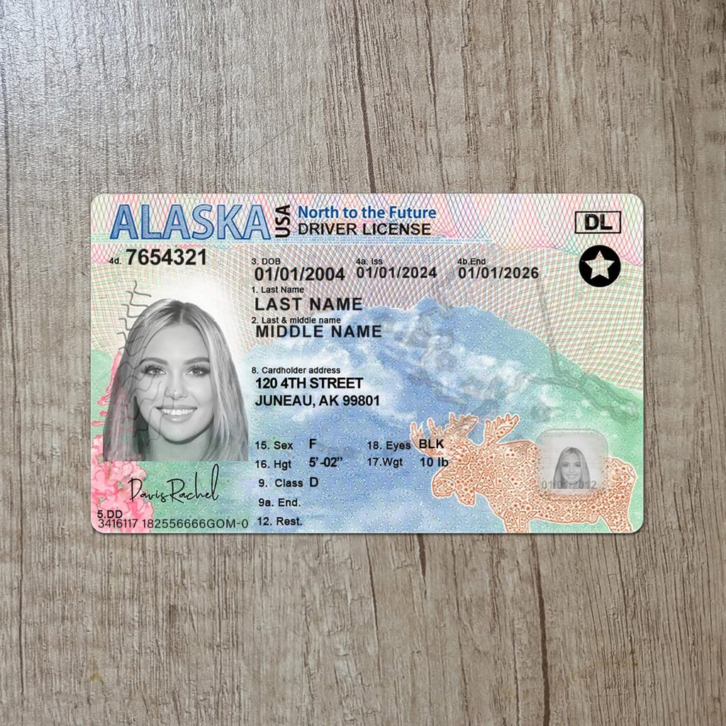 Alaska Driver's License PSD Template