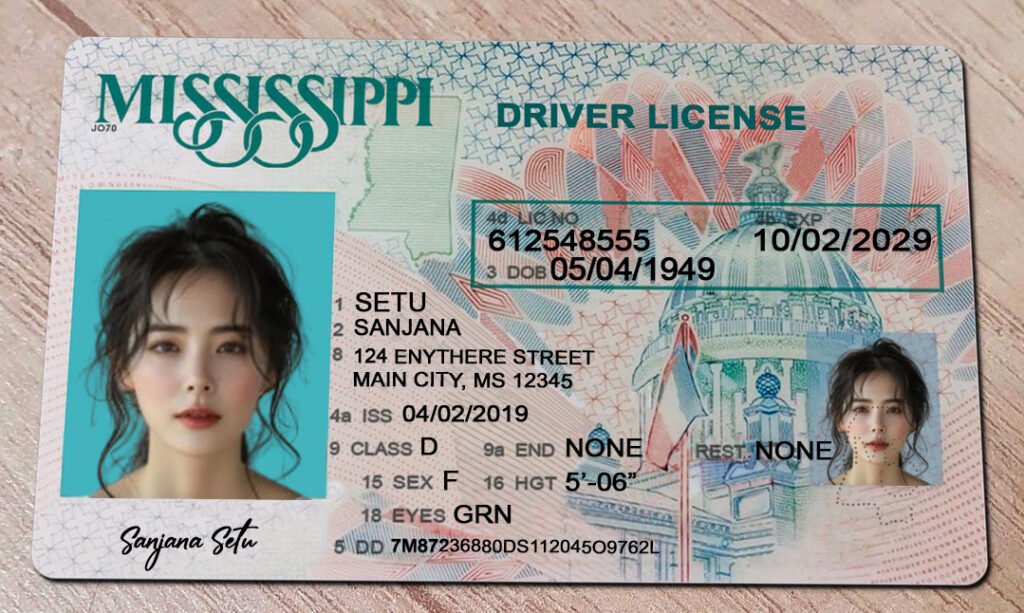 Mississippi Driving License PSD Template New – ID Template