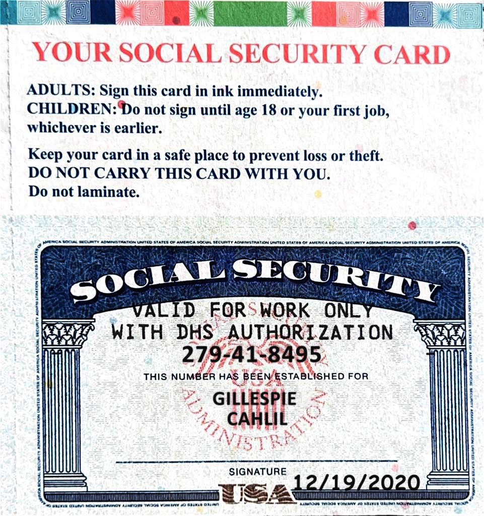 social security card editor