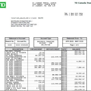 td canada trust bank statement download