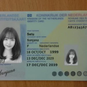 Netherlands Fake ID Card Fully Editable PSD Template