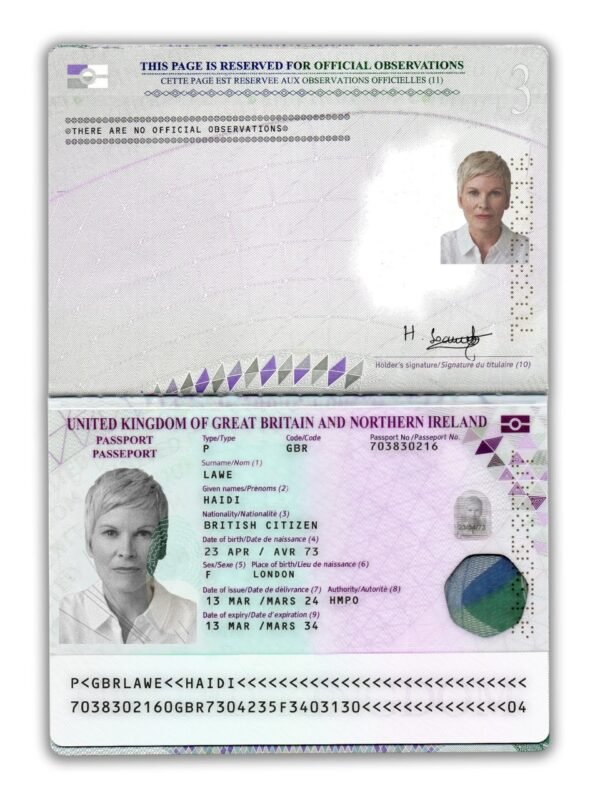 UK Passport New Template 2025