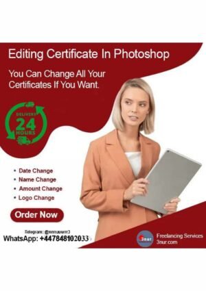 Editing Certificate In Photoshop