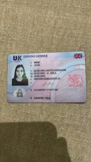UK Driving License Template 2025