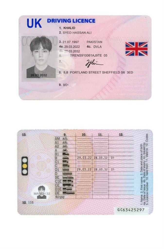 Driving license PSD – Full Editable