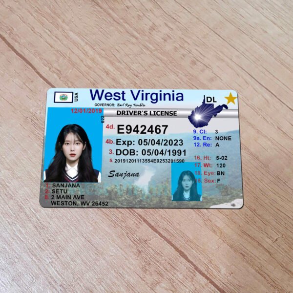 USA West Virginia Driver License New Template