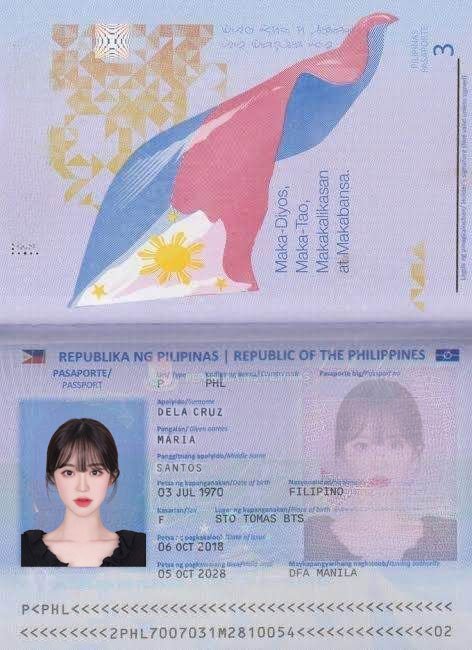 Philippines passport in PSD format, fully Editable