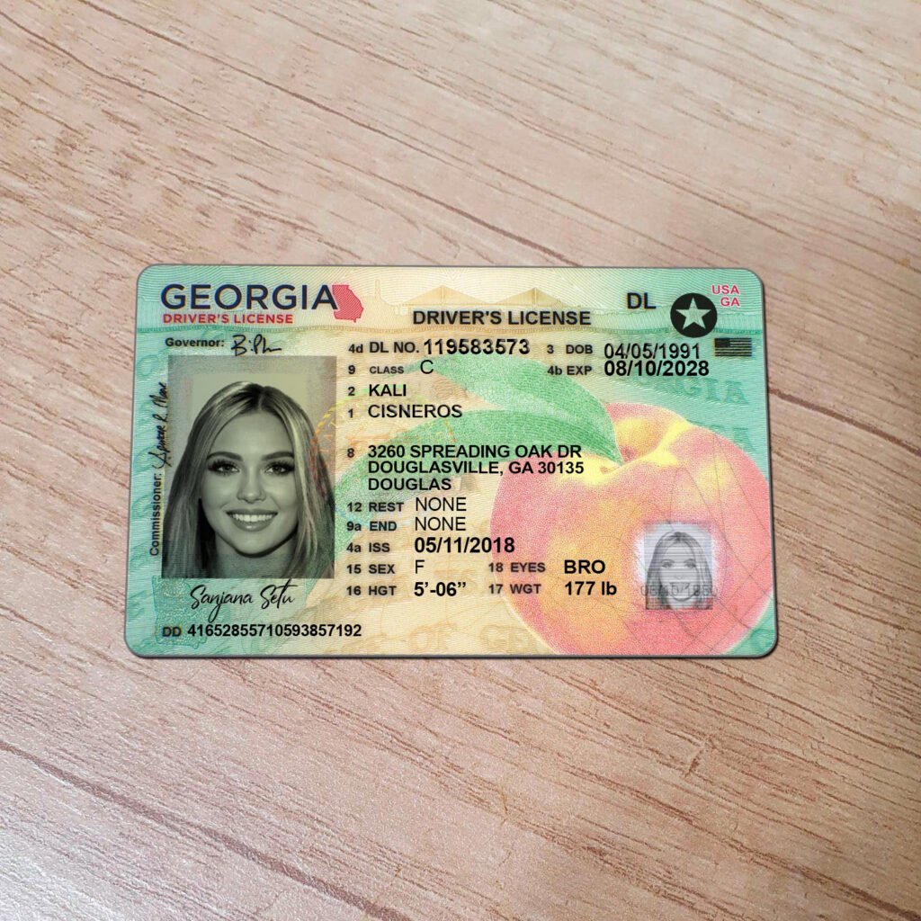 Georgia Driver license PSD Template New