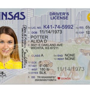 kansas drivers license template 2025