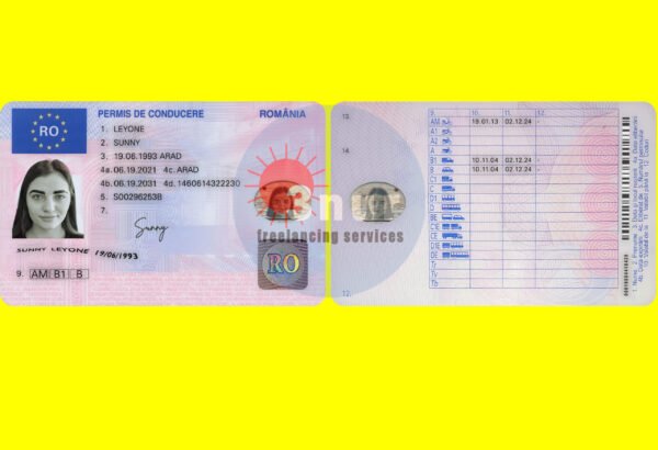 Romania Driver License PSD Template 2025 - Fully Editable High-Resolution Mockup