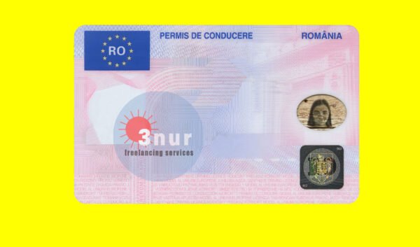 Romania Driver License PSD Template 2025 - Fully Editable High-Resolution Mockup