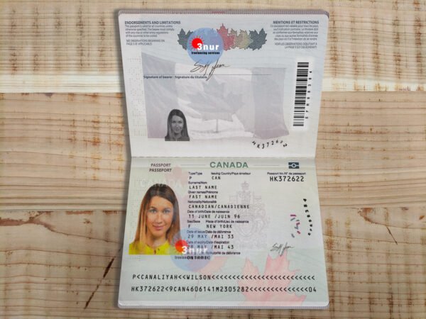 canada passport psd template 2025