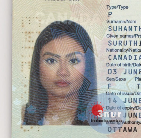 canada passport psd template 2025