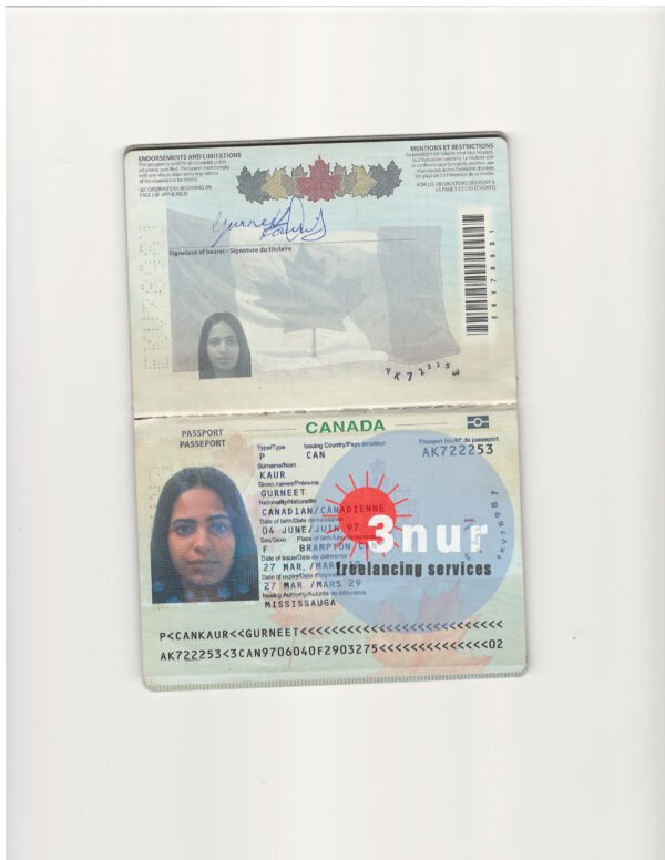 canada passport psd template 2025