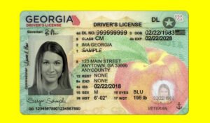 Georgia Driver License PSD Template 2025 - Fully Editable, High-Quality Graphic Design Resource