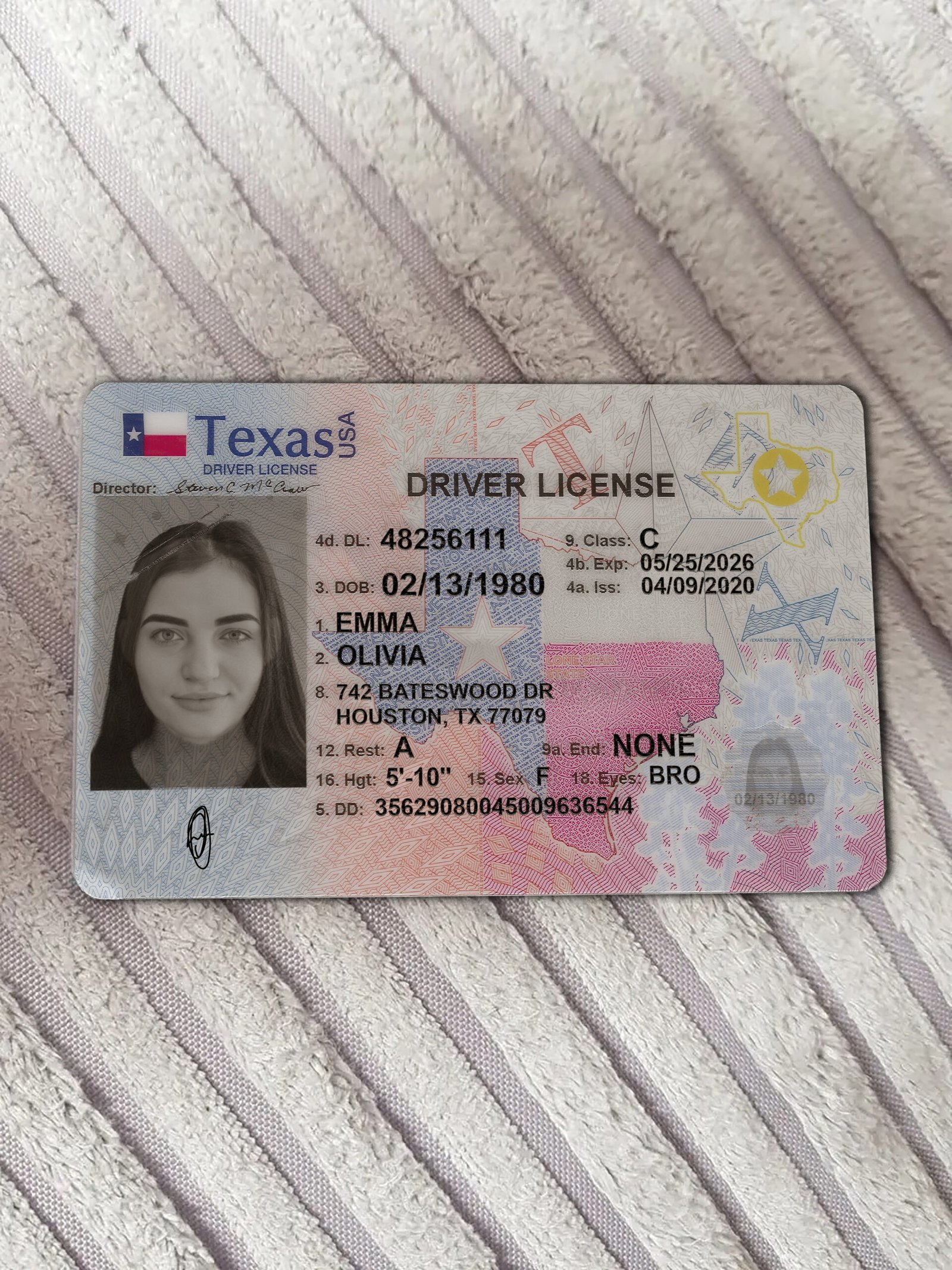 Texas DL PSD Template - Editable, High-Quality Design