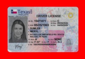 Texas Driver License PSD Template 2025