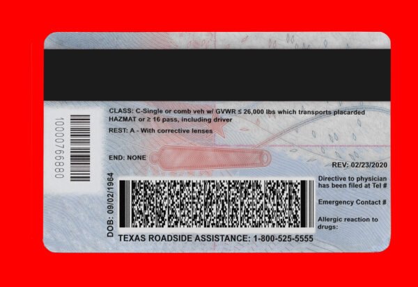Texas Driver License PSD Template 2025 - Image 5