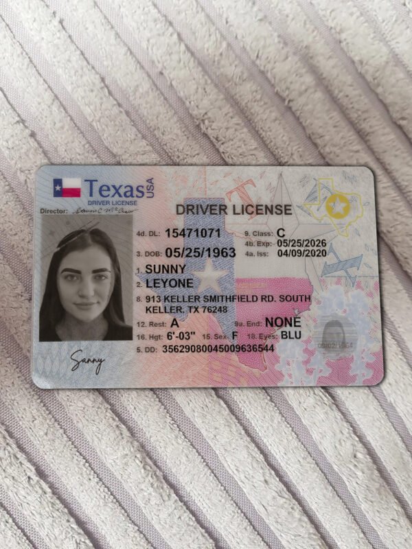 Texas Driver License PSD Template 2025 - Image 3