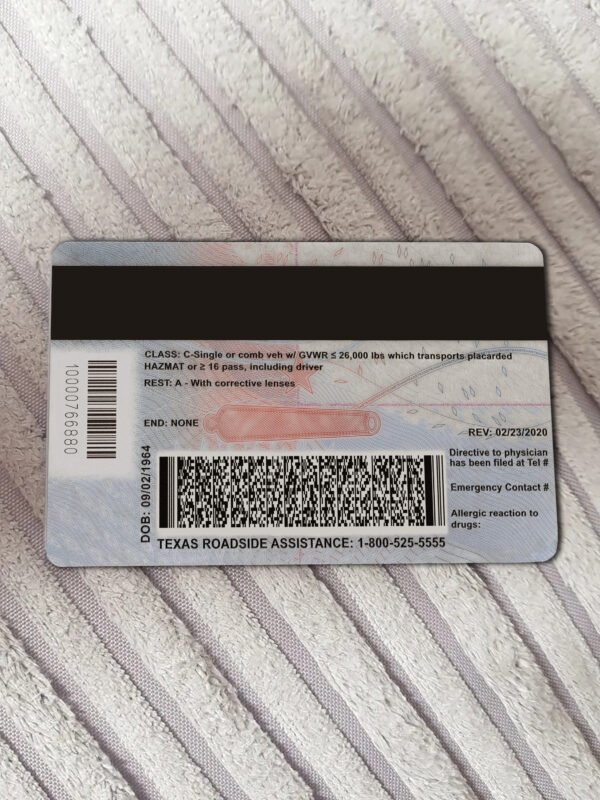 Texas Driver License PSD Template 2025 - Image 2