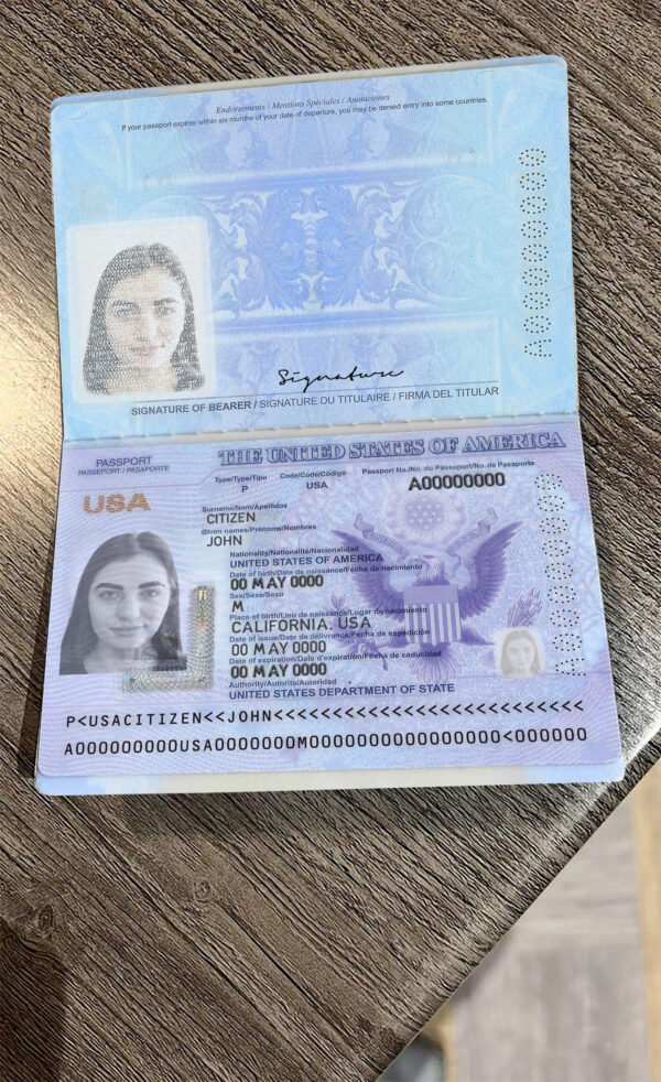USA Passport PSD Template 2025