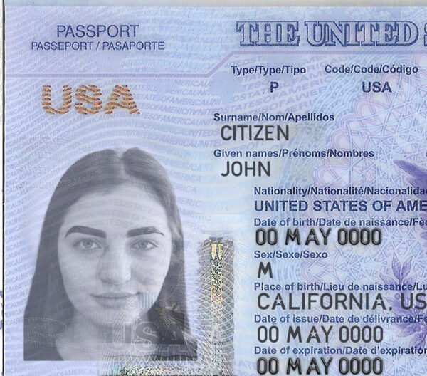 USA Passport PSD Template 2025