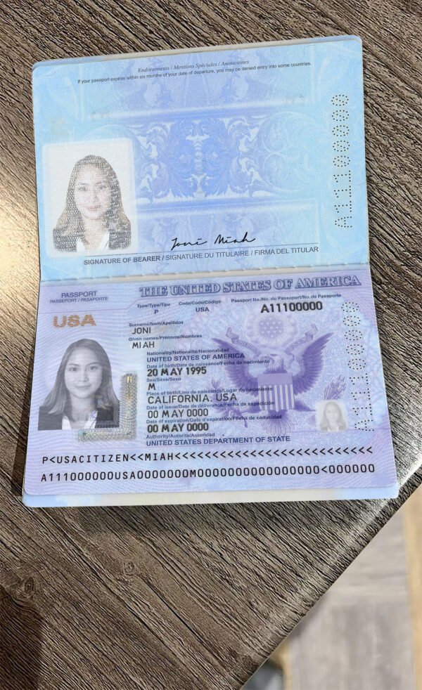 USA Passport PSD Template 2025