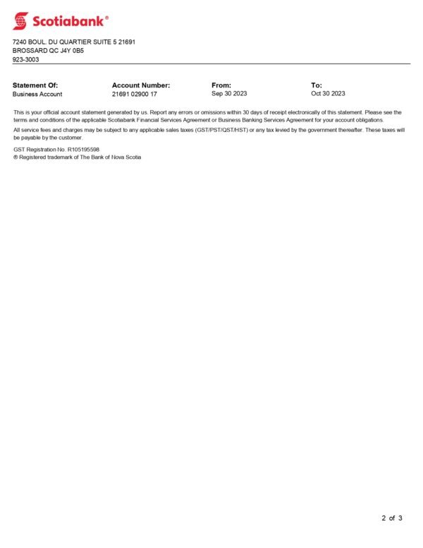 Scotiabank Statement Download & Editing Service - Image 2