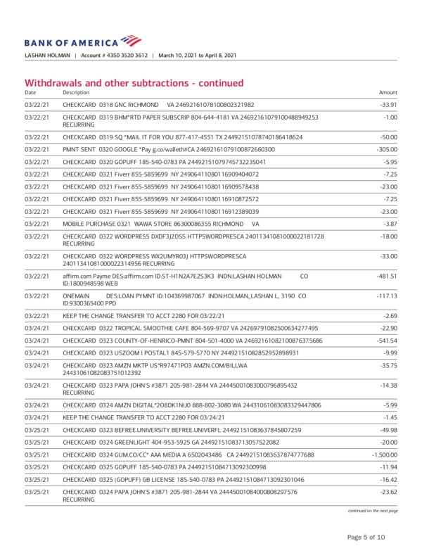 Bank of America Customer Service Info Download & Editing Service - Image 5