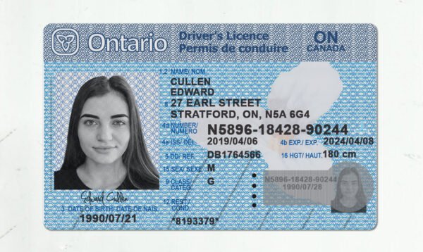 Ontario DL PSD Template 2025 – Editable & Instant Download
