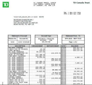 TD Canada Statement Service
