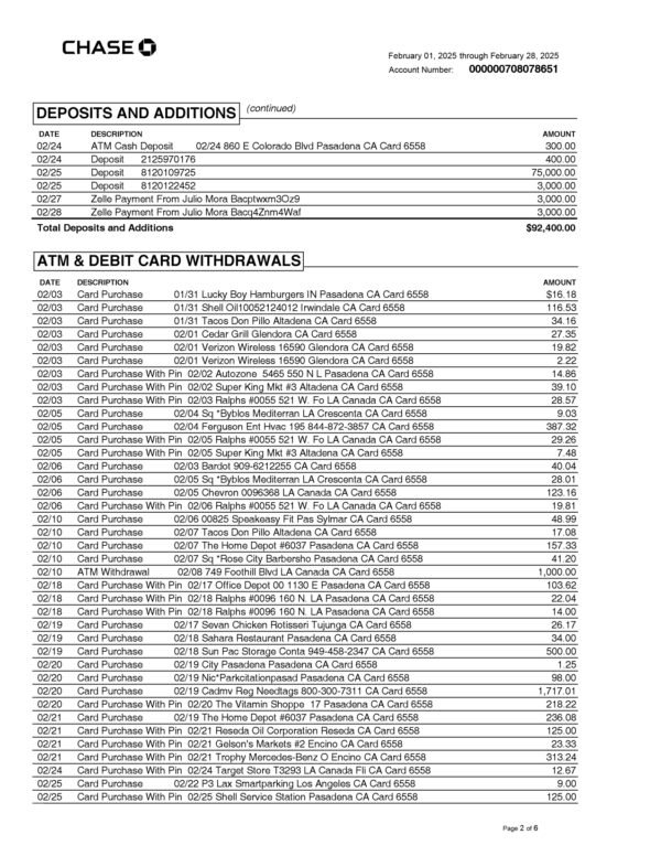 chase bank statement download and editing service - Image 2