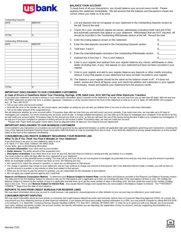 US Bank Business Statement Download & Editing Service - Image 2
