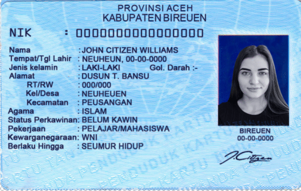 Indonesia ID Card PSD Template 2025 – Fully Editable | Instant Download - Image 4