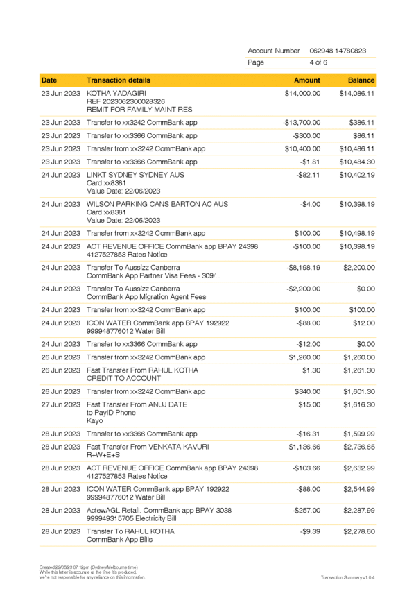 Australia Bank Statement PDF Template – Editable, Layered, Instant Download - Image 5