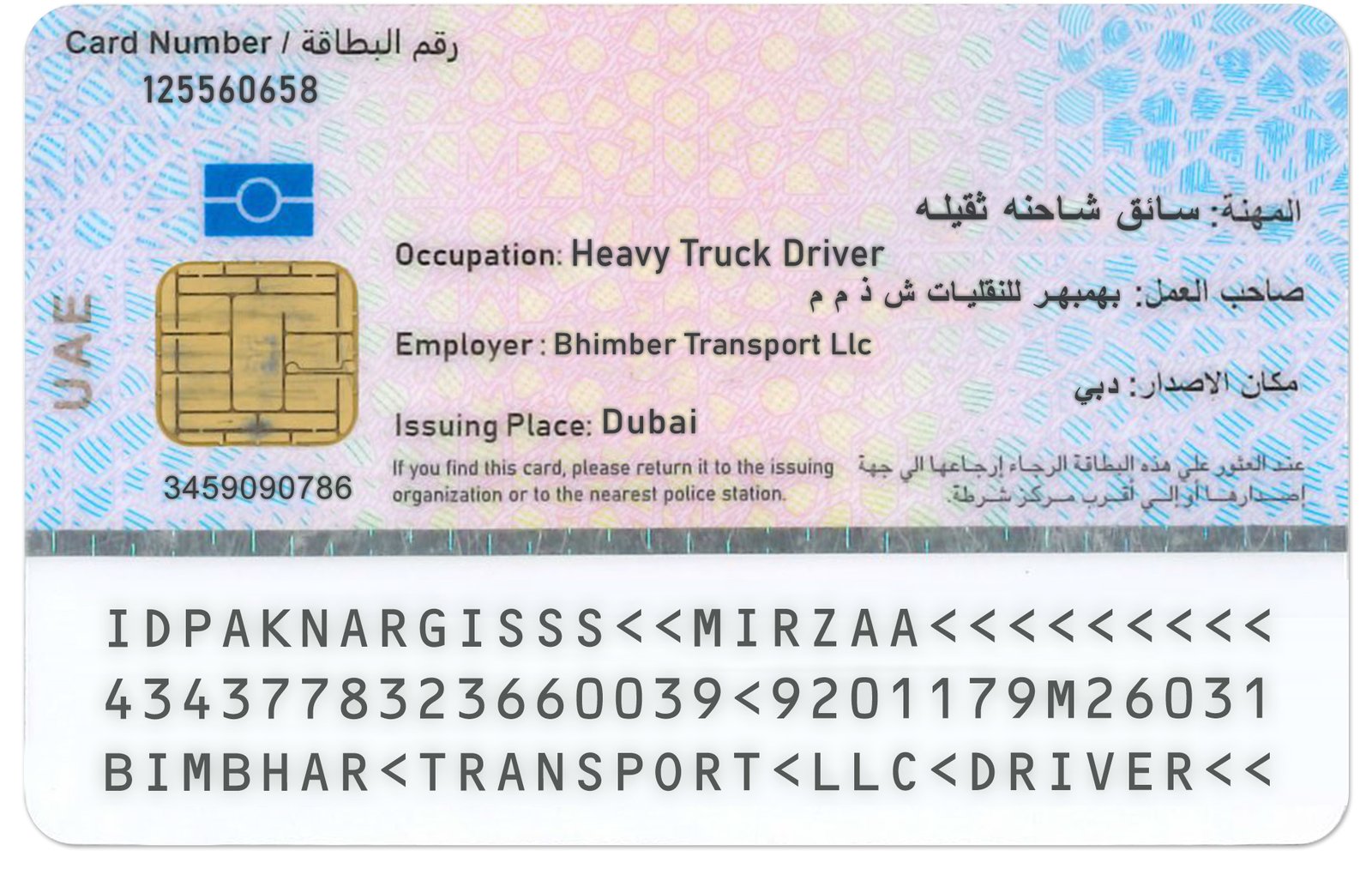 UAE ID Card PSD Template – Editable, Instant Download - Image 3