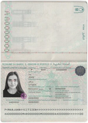 Morocco Passport PSD Template 2025 – Fully Editable File
