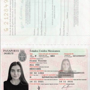 Mexico Passport PSD Template 2025 – Editable PSD File
