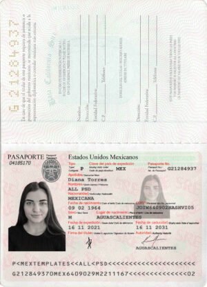 Mexico Passport PSD Template 2025 – Editable PSD File