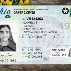 Ohio DL PSD Template 2025 – Editable & Instant Download