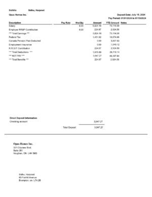 Opus Homes Payslip – Download & Edit PDF Instantly