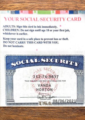 SSN Card PSD Template – Editable, Layered, Instant Download