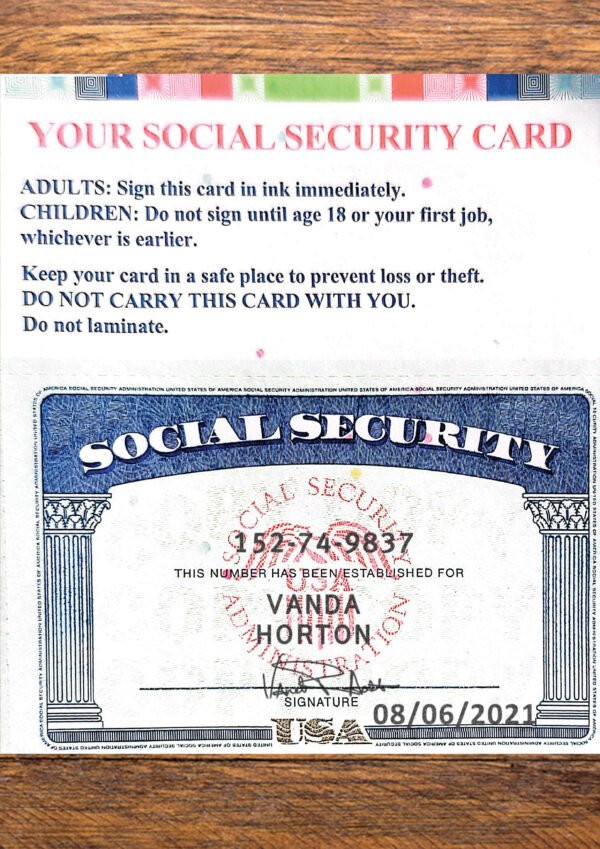 SSN Card PSD Template – Editable, Layered, Instant Download