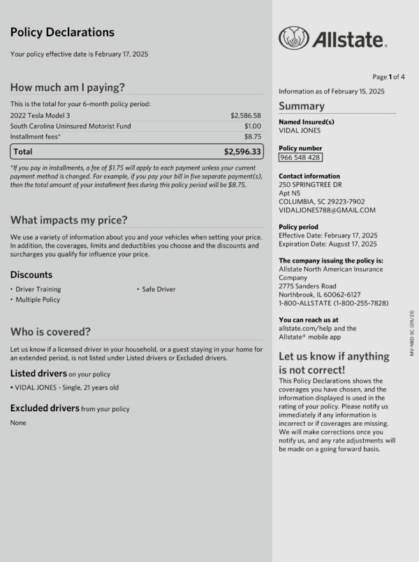 Allstate Editable PDF – Instant Insurance Form Download