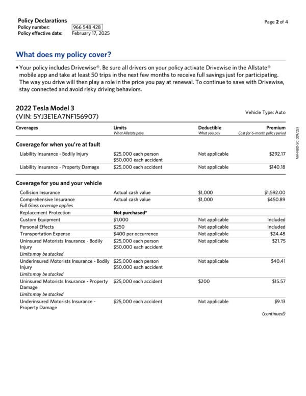 Allstate Editable PDF – Fillable Insurance Form - Image 3
