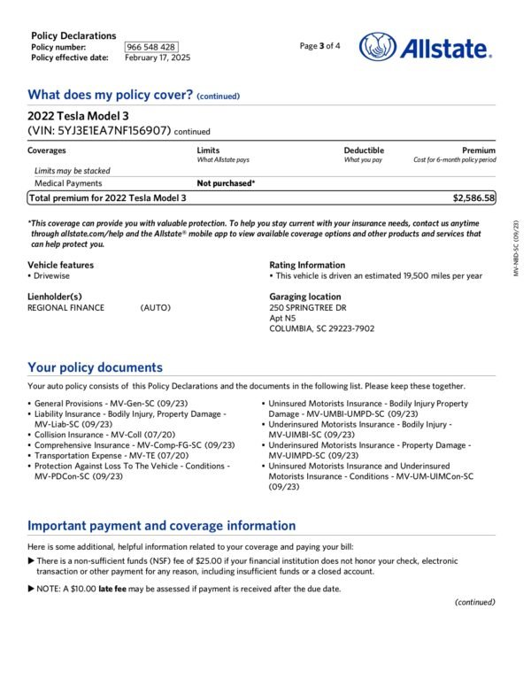 Allstate Editable PDF – Fillable Insurance Form - Image 4