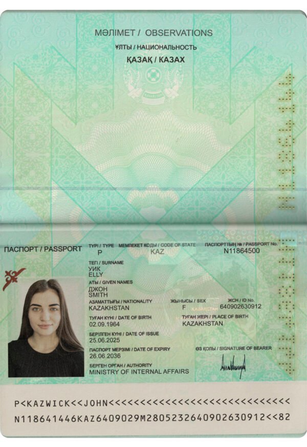 Kazakhstan Passport PSD Template 2025 - Image 3