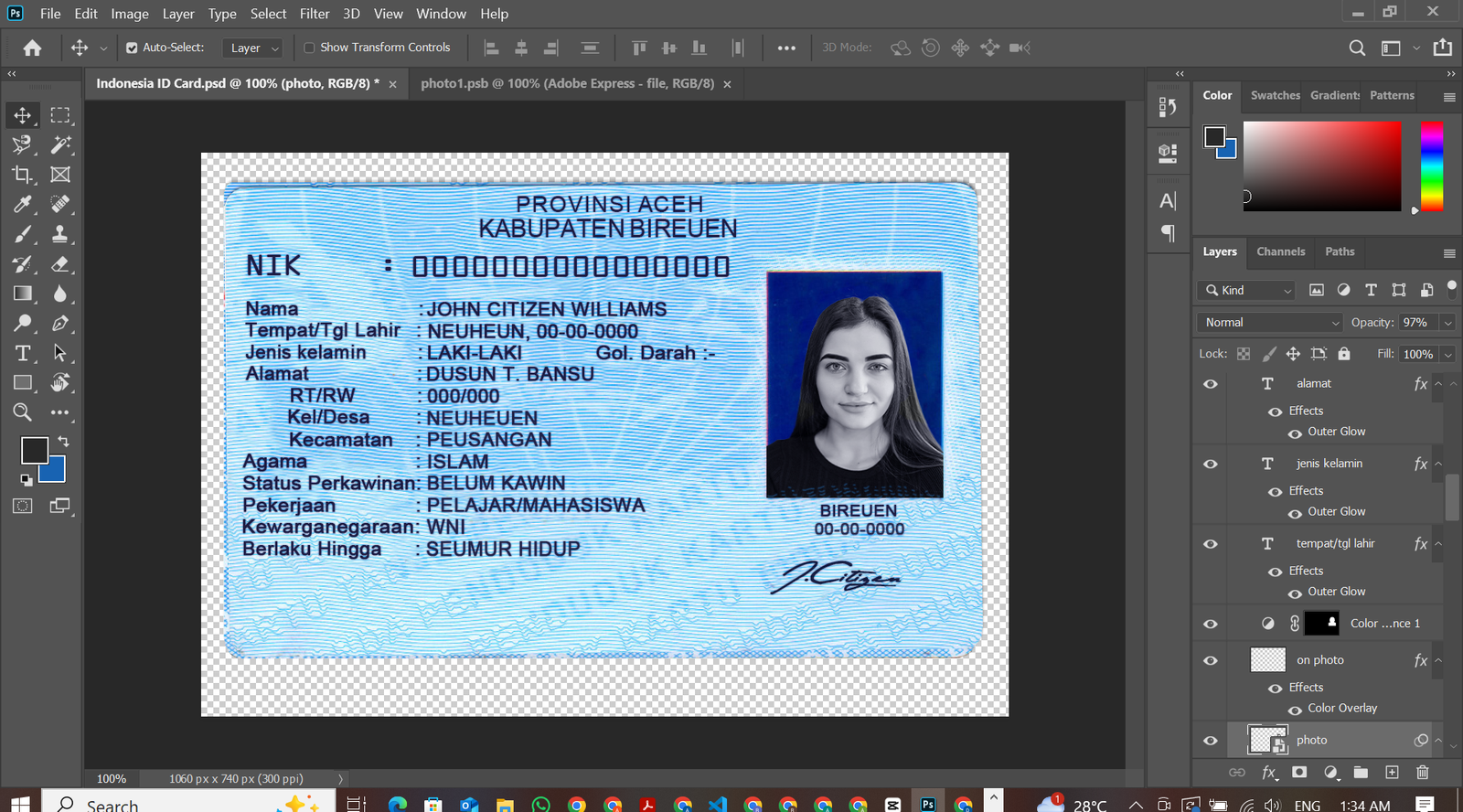 Indonesia ID PSD Template Preview